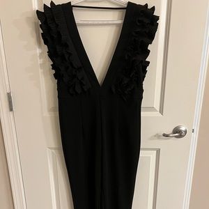 Deep V Ruffle Jumpsuit